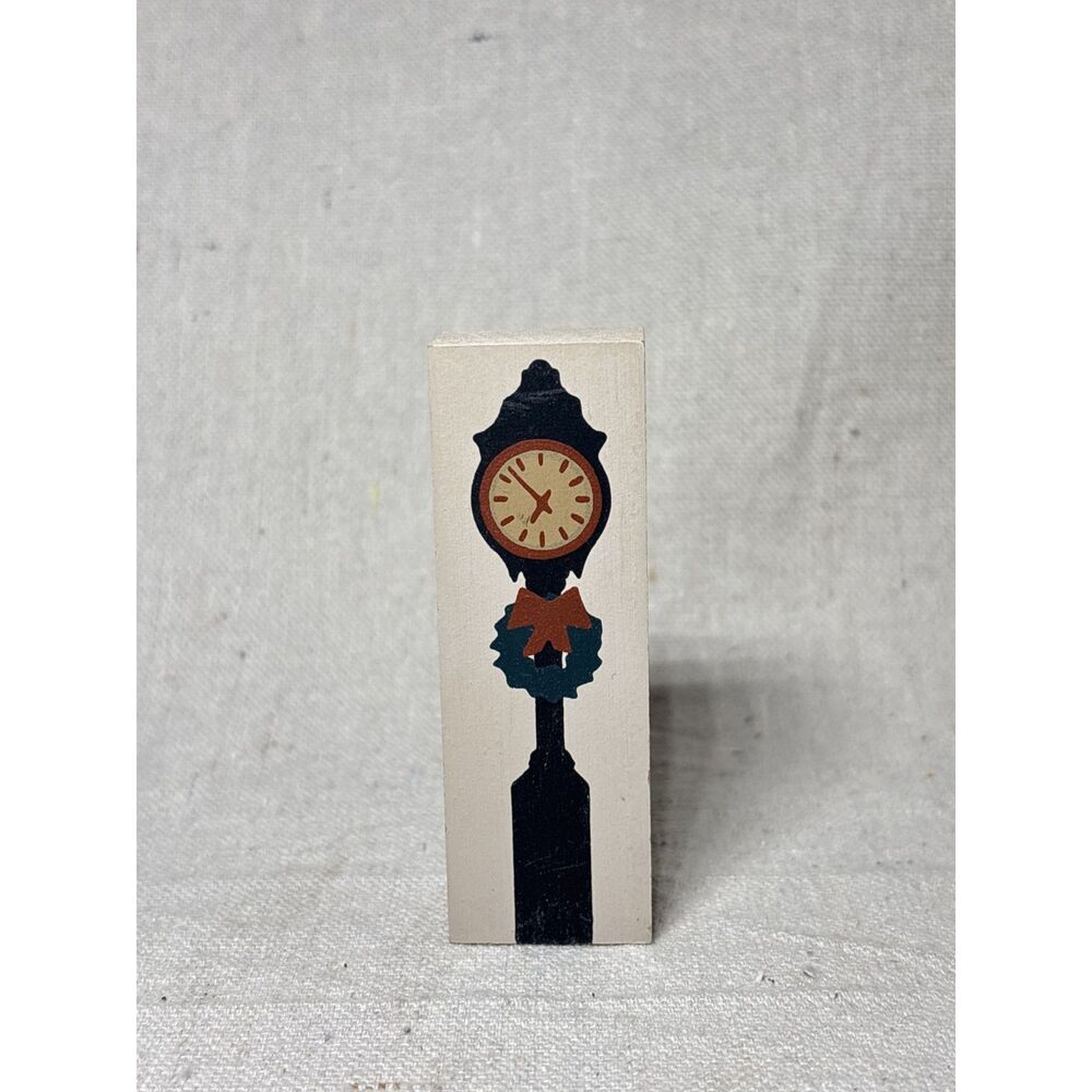 Cat’s Meow Reversible Street Clock (#137) Holiday/Plain Shelf Sitter